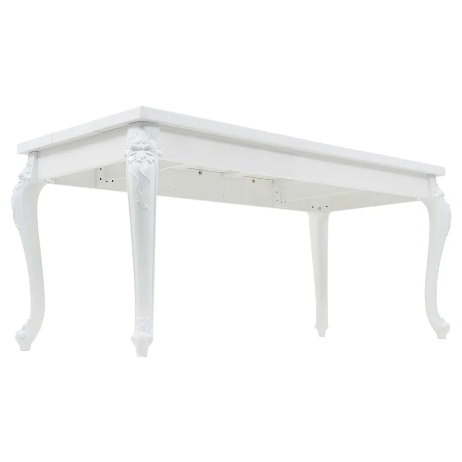 Table à manger 179x89x81 cm Blanc brillant - 5