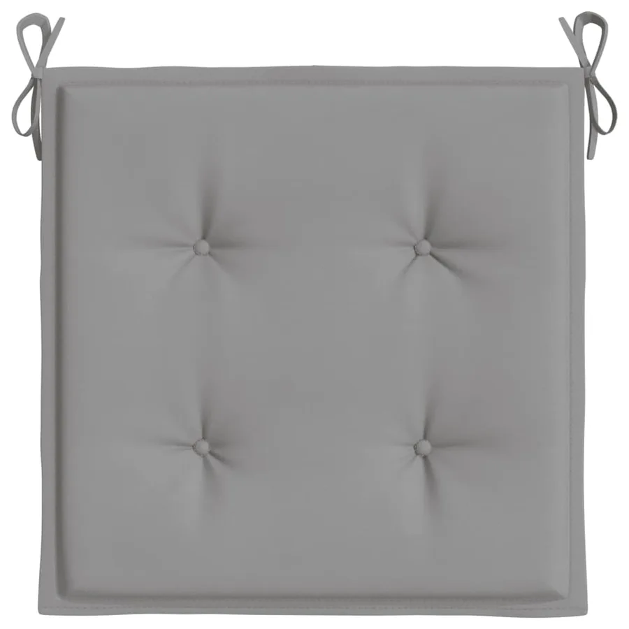 Coussins de chaise jardin lot de 6 gris 50x50x4 cm tissu oxford - 6