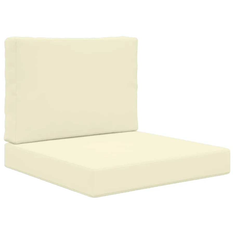 Coussin de canapé d'extérieur 2 pcs Crème Polyester - 2