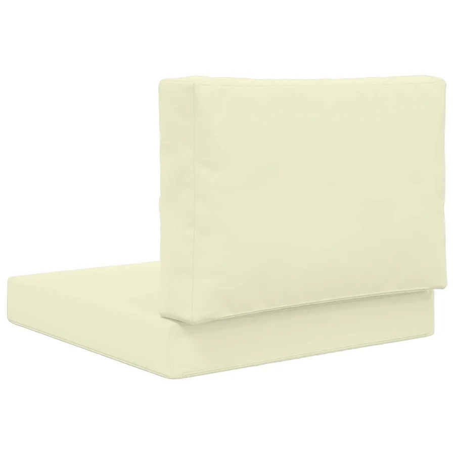 Coussin de canapé d'extérieur 2 pcs Crème Polyester - 7