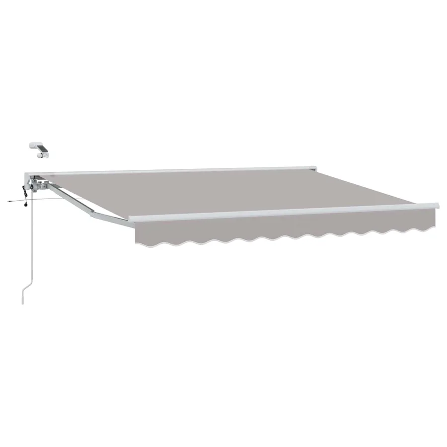 Auvent rétractable électrique Gris clair et blanc 3 x 2,5 m - 2