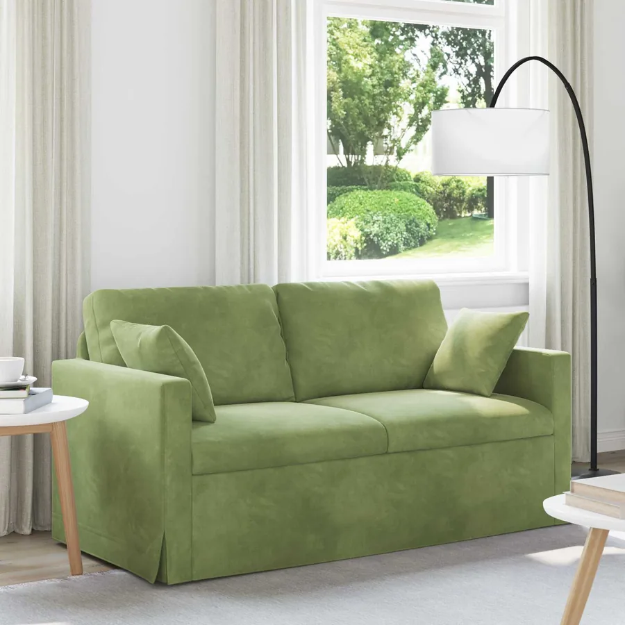 Canapé Vert clair 158 x 78 x 80 cm Velours