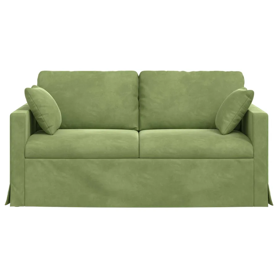Canapé Vert clair 158 x 78 x 80 cm Velours - 4