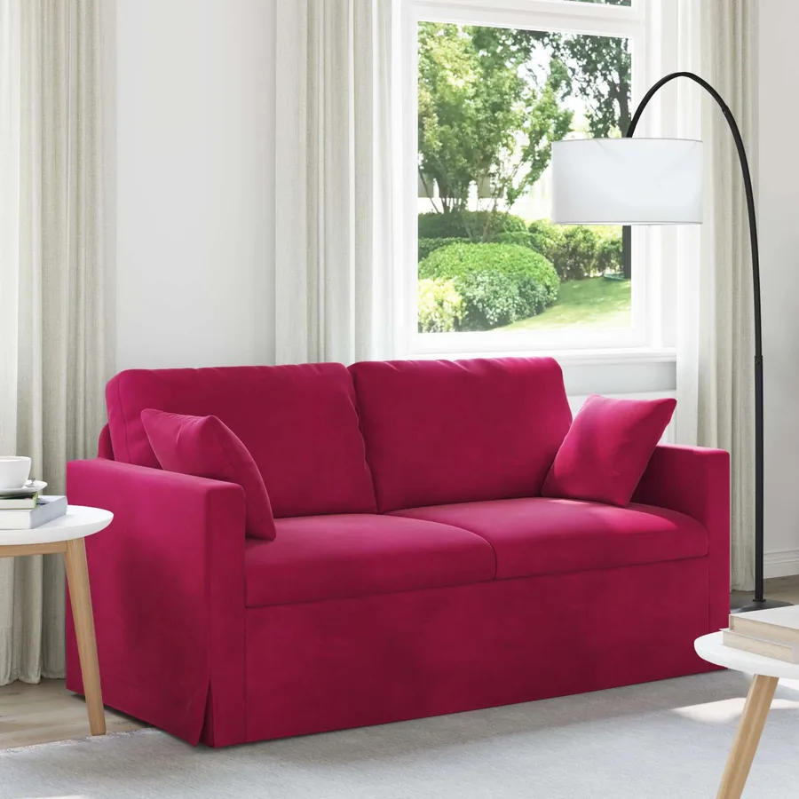 Canapé Bordeaux 158 x 78 x 80 cm Velours