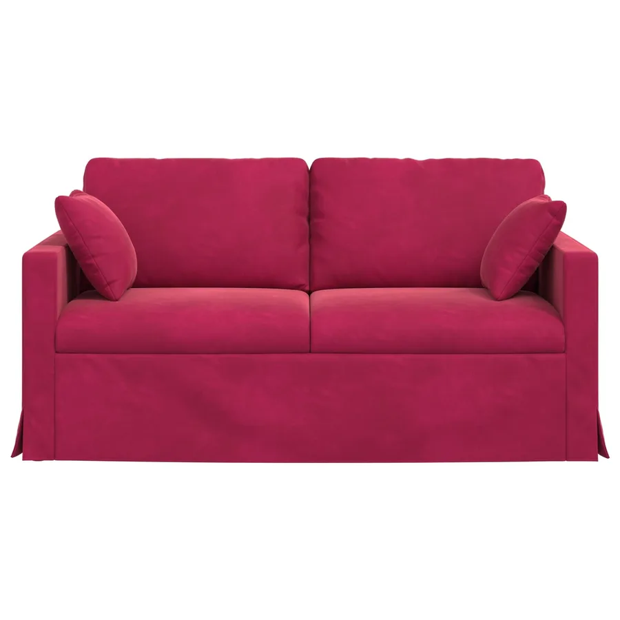 Canapé Bordeaux 158 x 78 x 80 cm Velours - 4