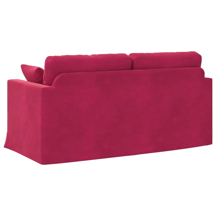 Canapé Bordeaux 158 x 78 x 80 cm Velours - 6