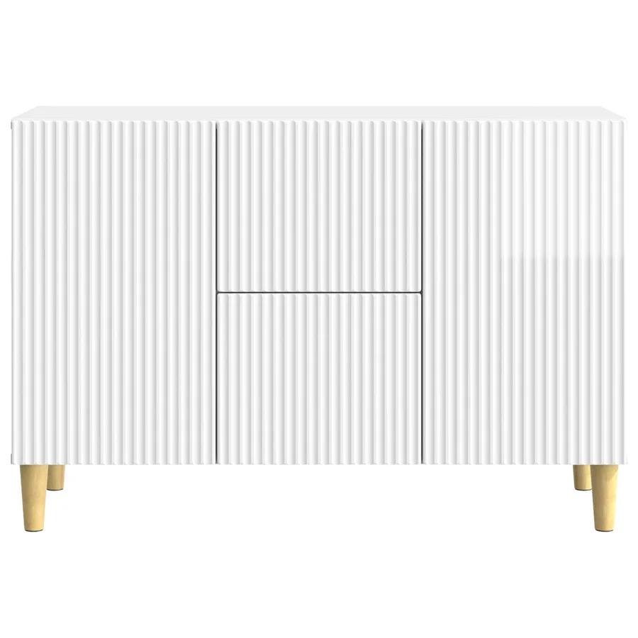 Buffet Blanc brillant 89 x 34,5 x 60 cm Bois d'ingénierie - 6