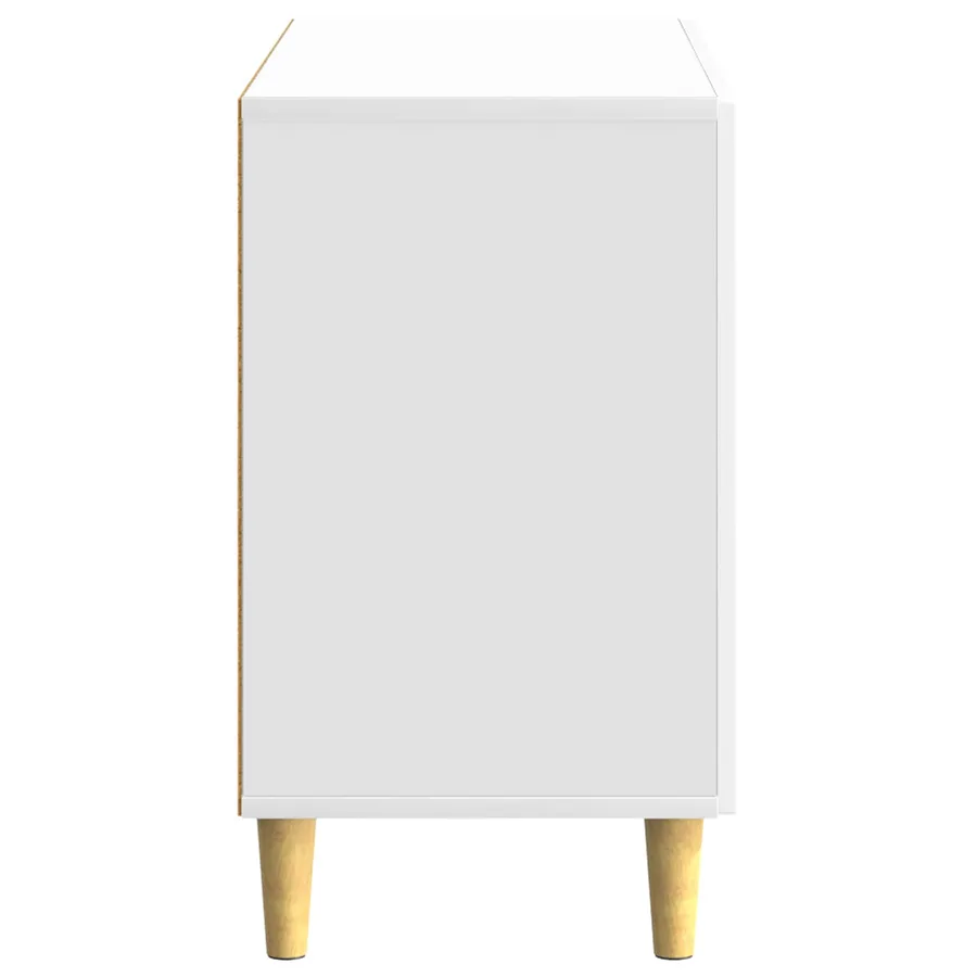 Buffet Blanc brillant 89 x 34,5 x 60 cm Bois d'ingénierie - 7