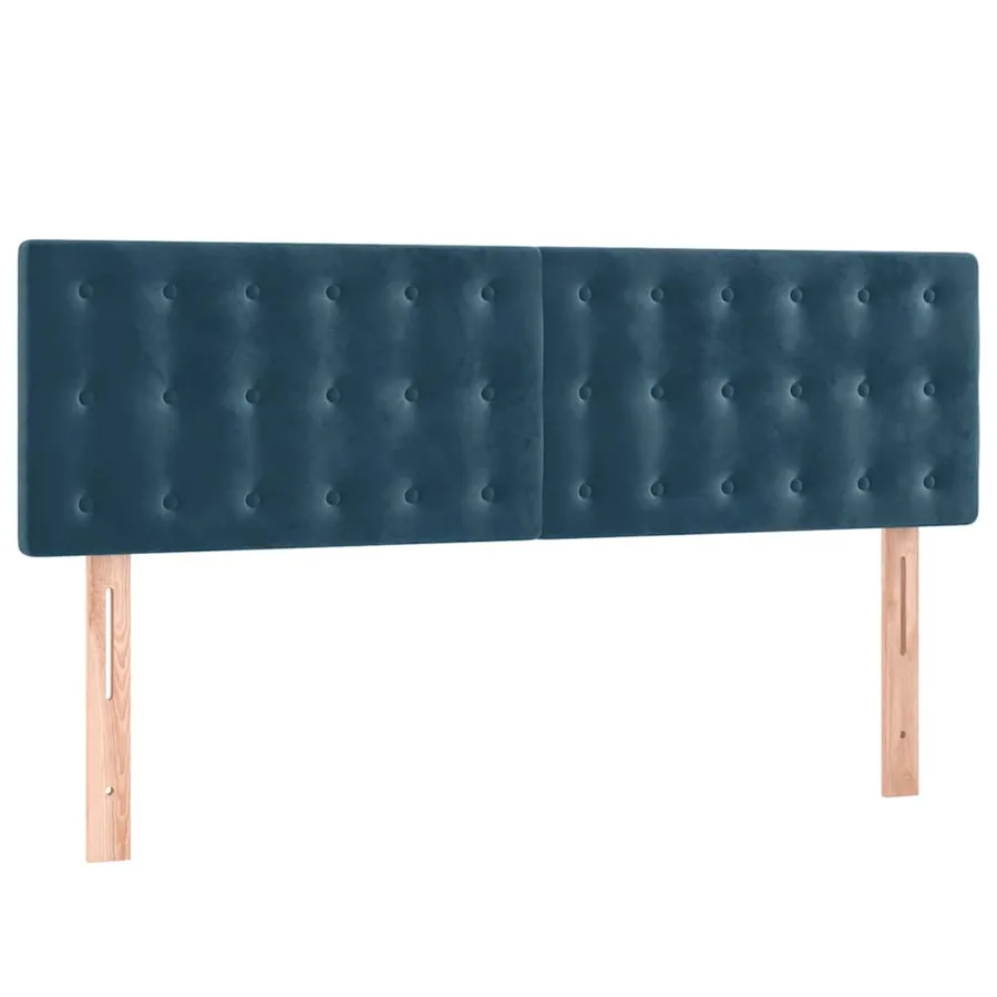 Sommier à lattes de lit et matelas Bleu foncé 140x200cm Velours - 6