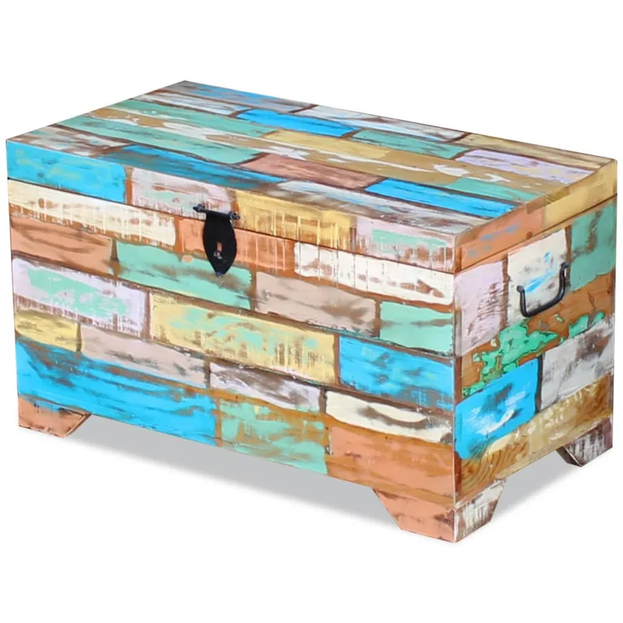 Coffre de rangement Bois de récupération massif - 3