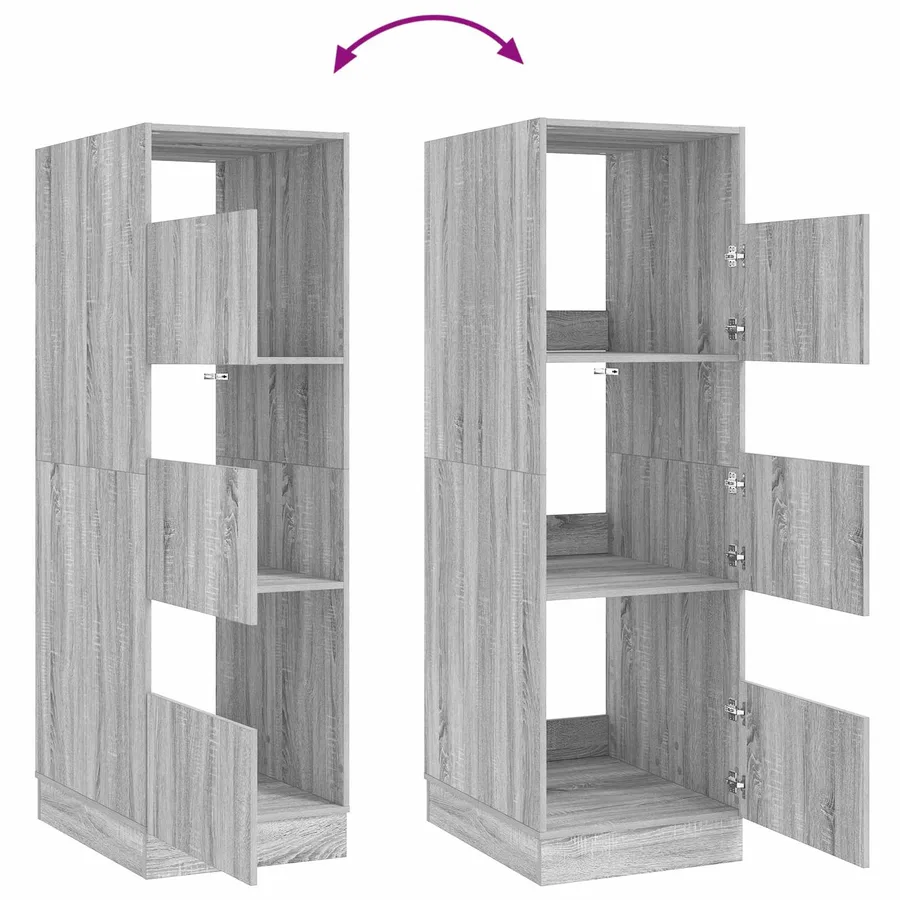 Armoire à Laver Gris Sonoma 50 x 68 x 162 cm Bois d'ingénierie - 8