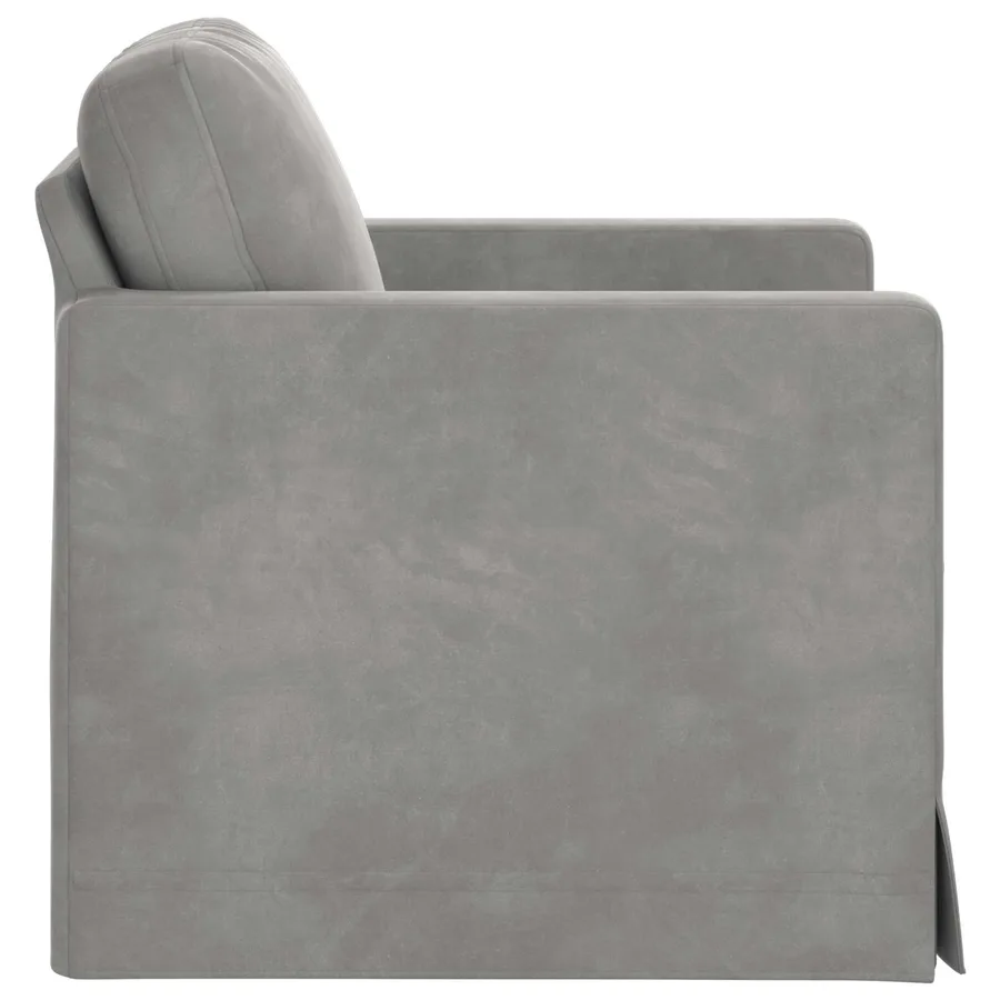 Canapé Gris clair 78 x 78 x 80 cm Velours - 5