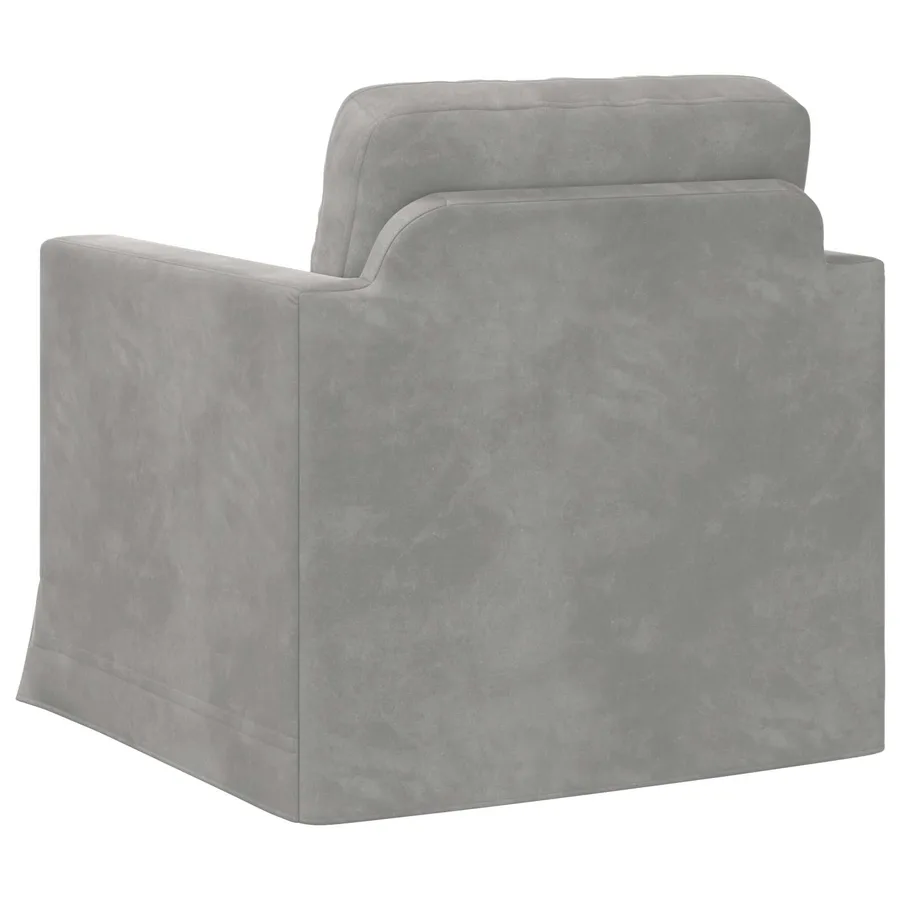 Canapé Gris clair 78 x 78 x 80 cm Velours - 6