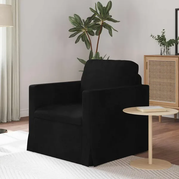 Canapé Noir 78 x 78 x 80 cm Velours