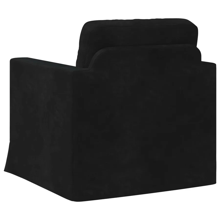 Canapé Noir 78 x 78 x 80 cm Velours - 6