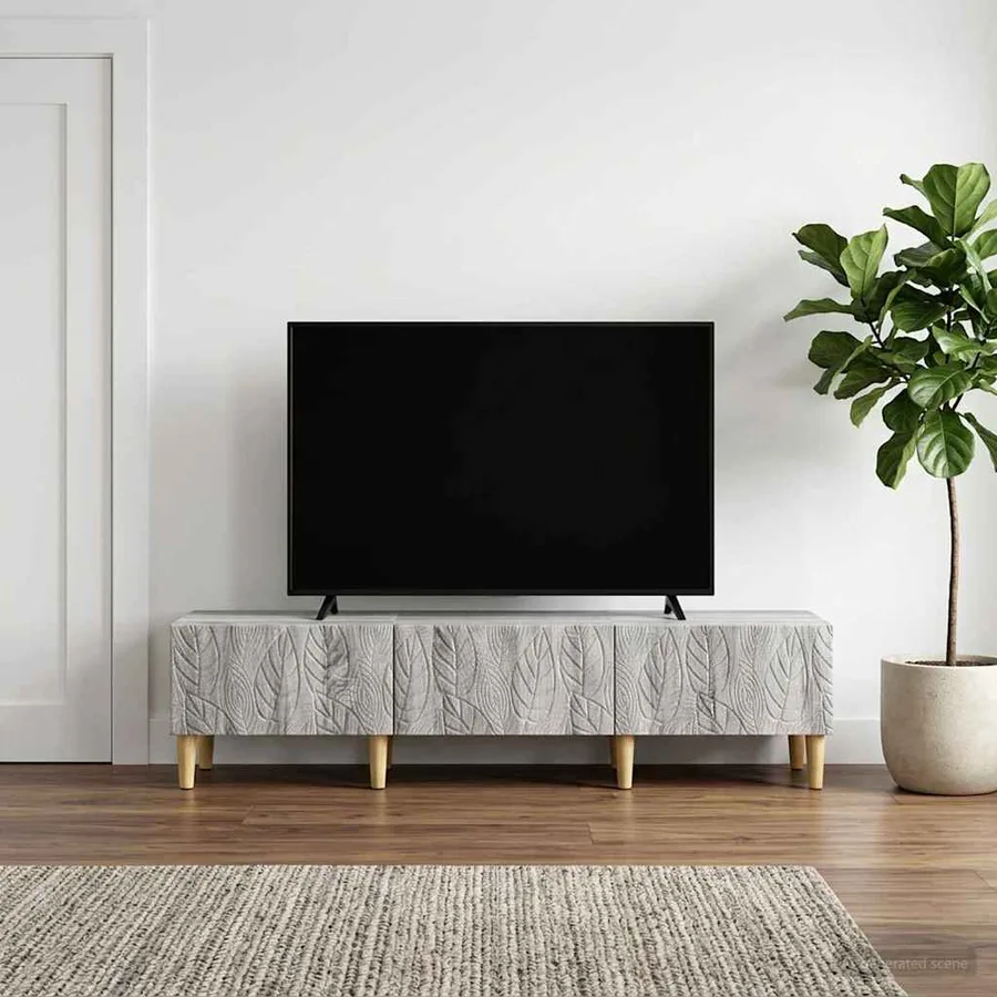 Meuble TV 147 x 34,5 x 30 cm Sonoma gris Bois d'ingénierie - 3