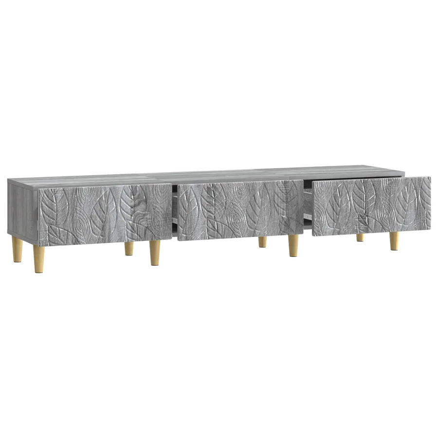 Meuble TV 147 x 34,5 x 30 cm Sonoma gris Bois d'ingénierie - 4