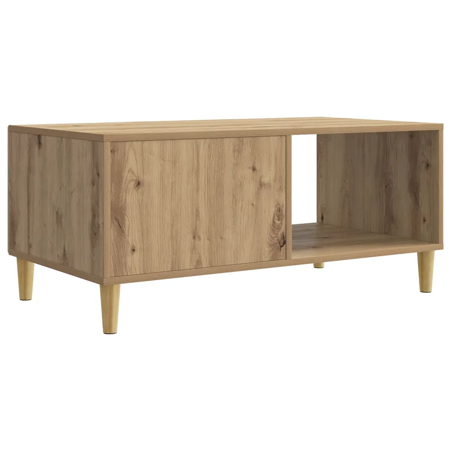 Table basse Chêne artisanal 90 x 50 x 40 cm Bois d'ingénierie - 7