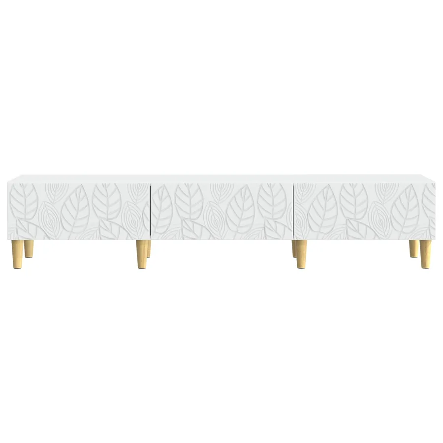 Meuble TV 147 x 34,5 x 30 cm Blanc Bois d'ingénierie - 5