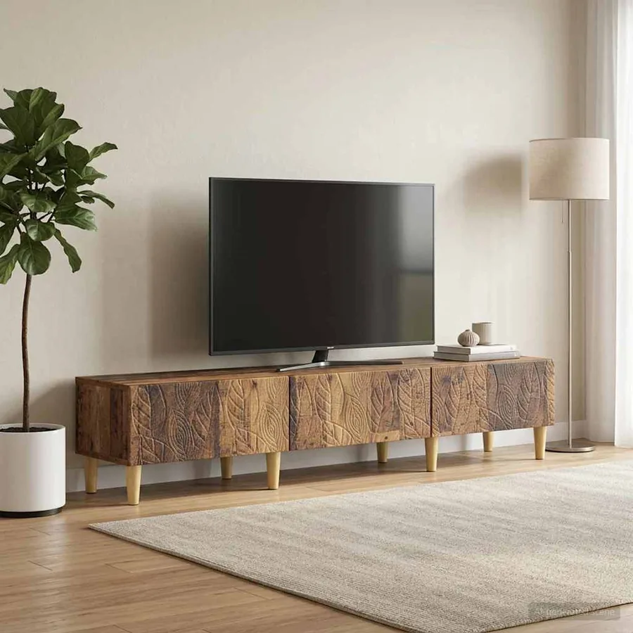 Meuble TV 147 x 34,5 x 30 cm Bois ancien Bois d'ingénierie