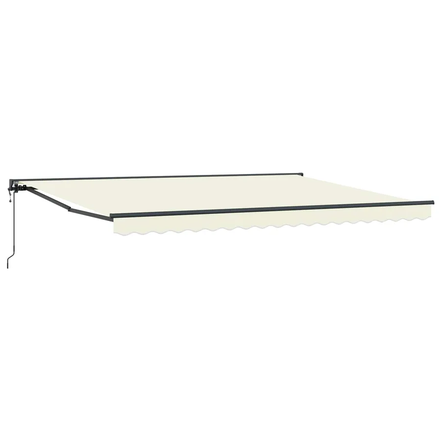 Auvent rétractable électrique Crème et Anthracite 4 × 3,5 m - 2