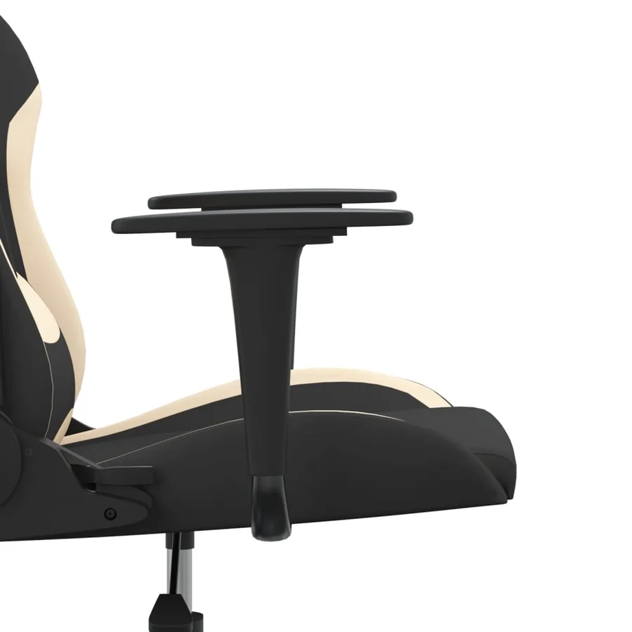 Chaise de jeu de massage Noir et crème Tissu - 10