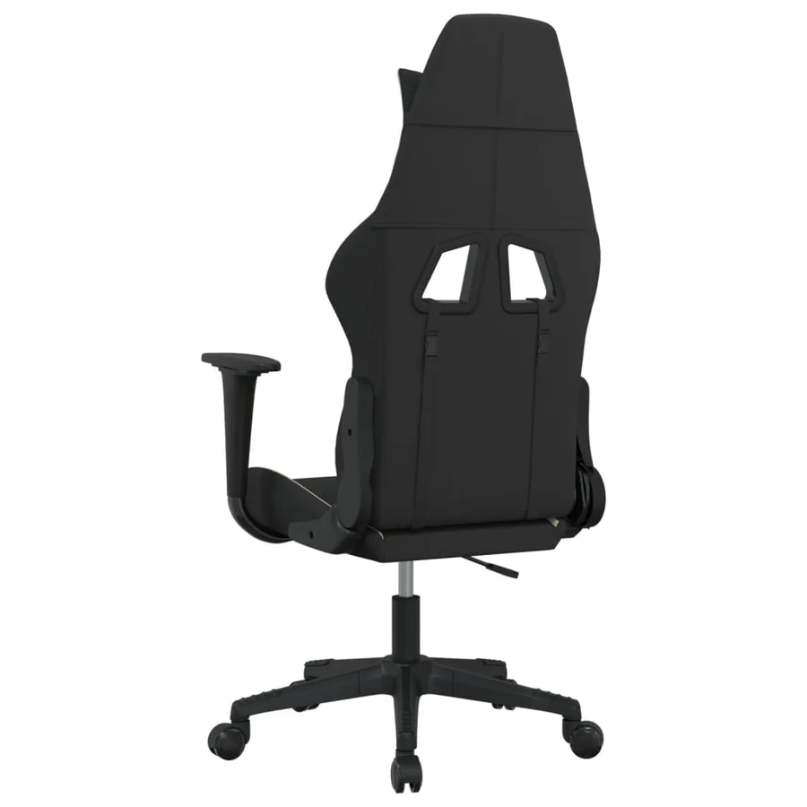 Chaise de jeu de massage Noir et crème Tissu - 5