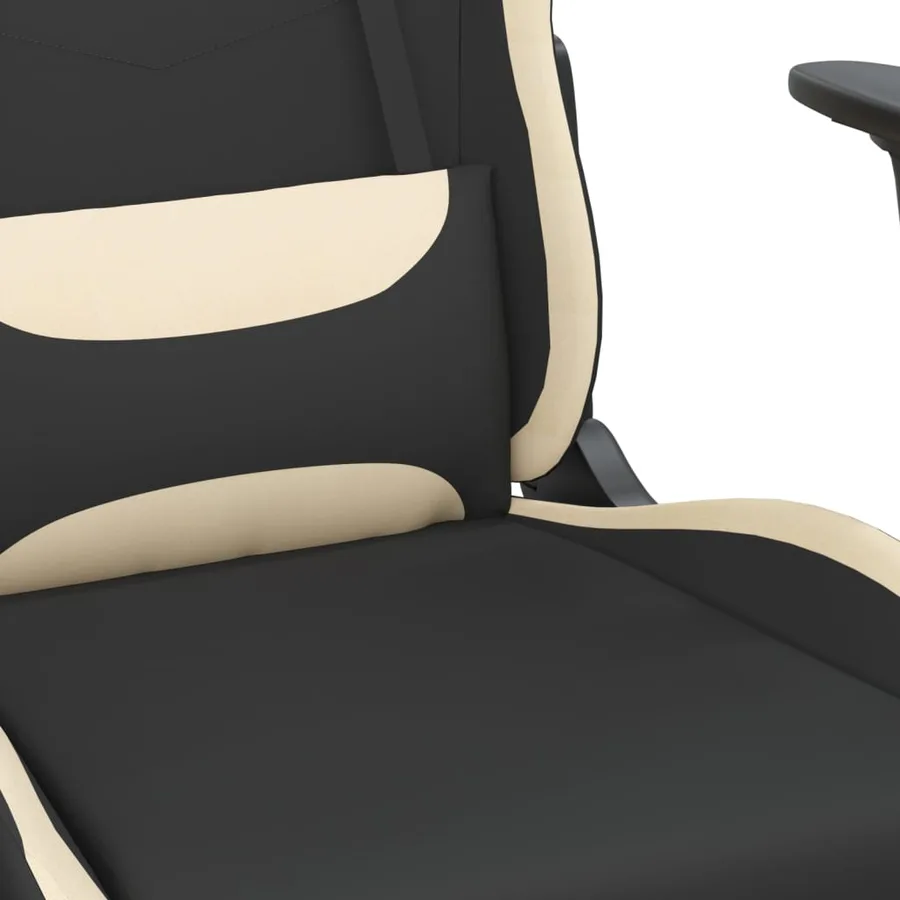 Chaise de jeu de massage Noir et crème Tissu - 8