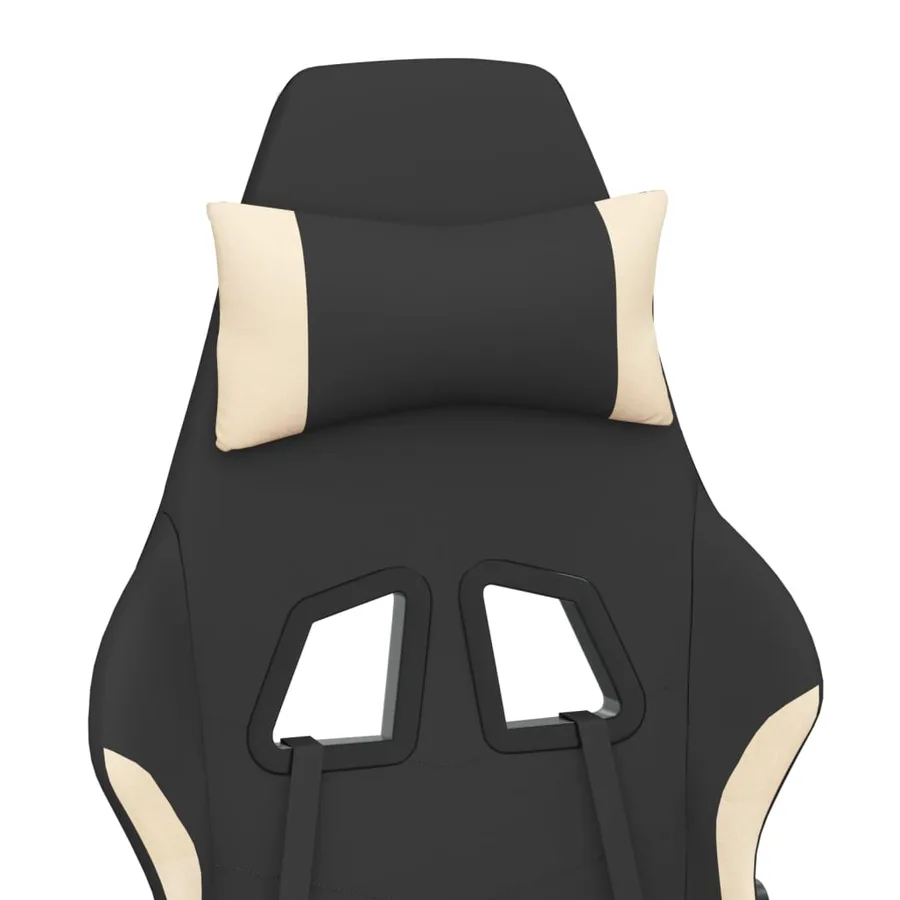 Chaise de jeu de massage Noir et crème Tissu - 9