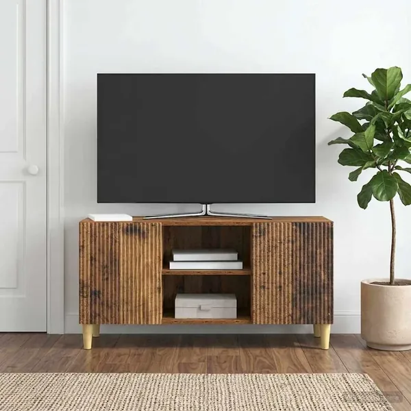 Meuble TV Bois ancien 102 x 34,5 x 50 cm Bois d'ingénierie