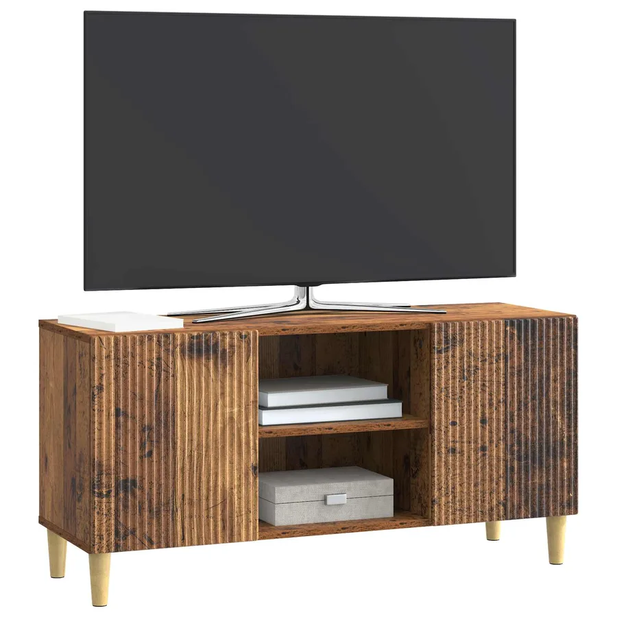 Meuble TV Bois ancien 102 x 34,5 x 50 cm Bois d'ingénierie - 3