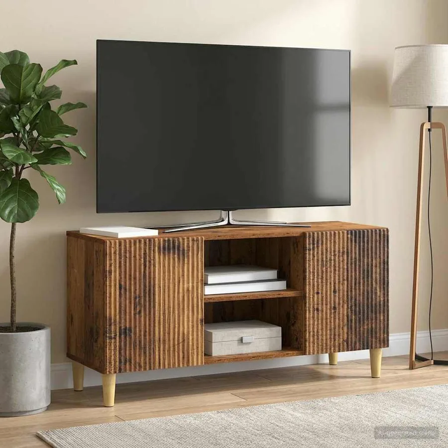 Meuble TV Bois ancien 102 x 34,5 x 50 cm Bois d'ingénierie - 4