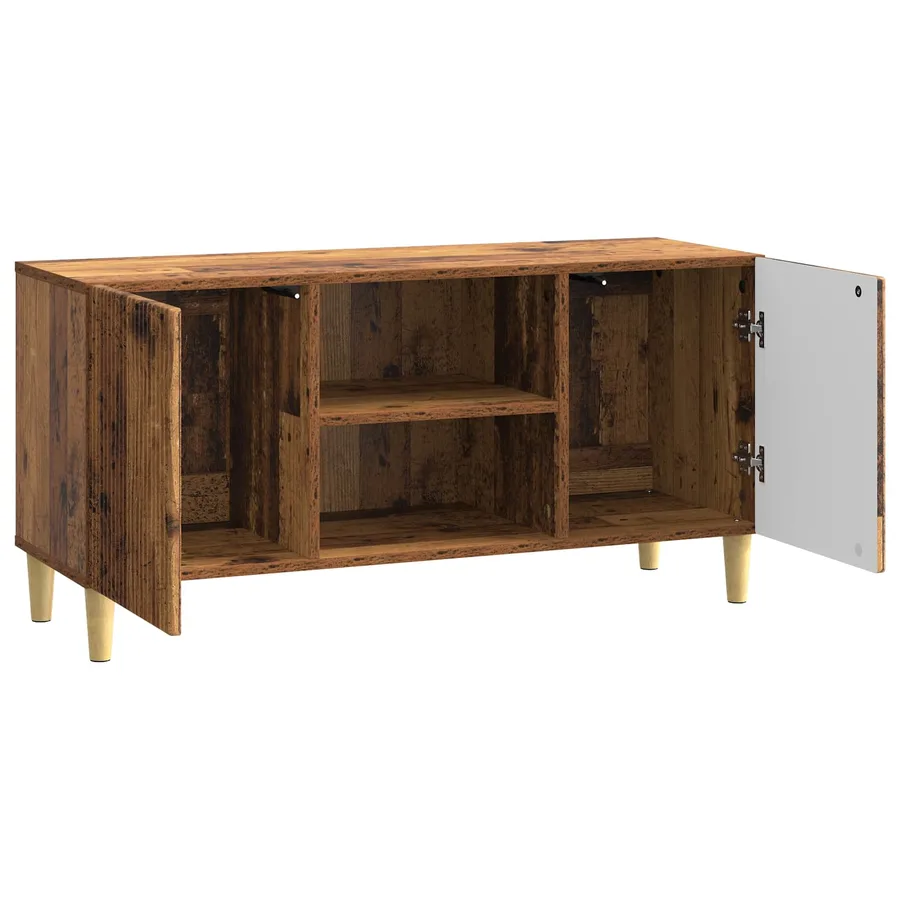Meuble TV Bois ancien 102 x 34,5 x 50 cm Bois d'ingénierie - 5