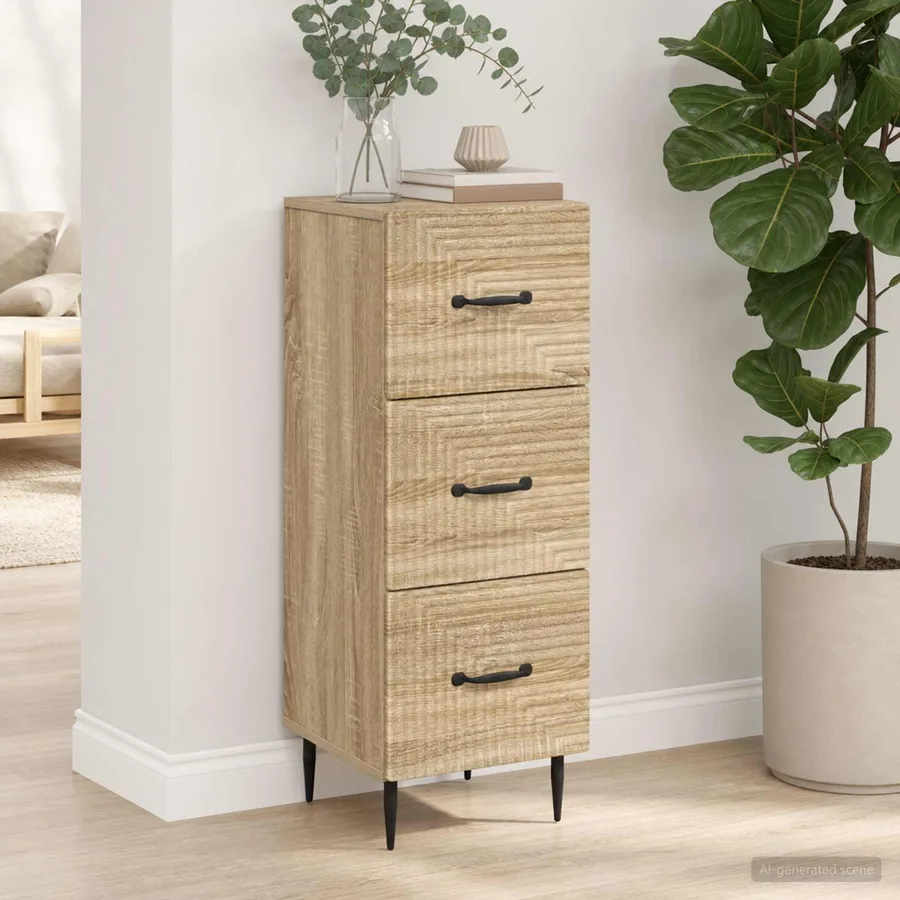 Armoire à tiroirs Chêne Sonoma 33 x 34,5 x 89,5 cm - 4