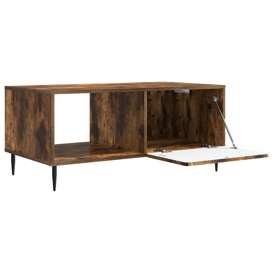 Table basse Chêne fumé 90 x 50 x 40 cm Bois d'ingénierie - 4