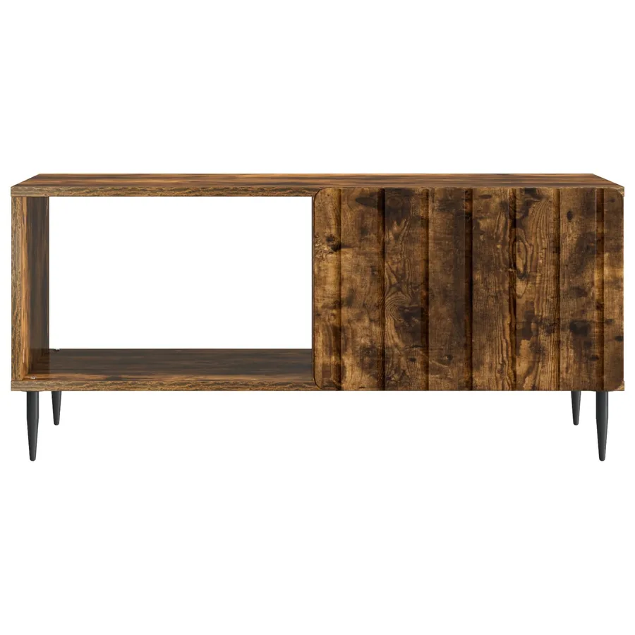 Table basse Chêne fumé 90 x 50 x 40 cm Bois d'ingénierie - 5
