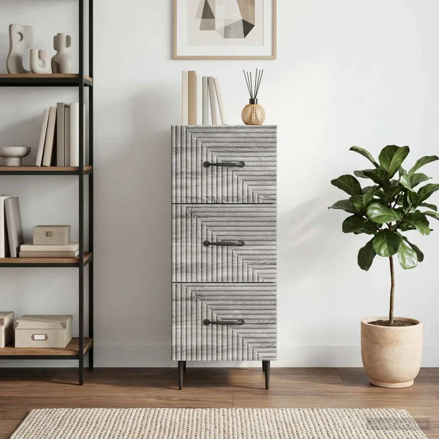 Armoire à tiroirs Sonoma gris 33 x 34,5 x 89,5 cm