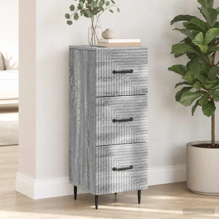 Armoire à tiroirs Sonoma gris 33 x 34,5 x 89,5 cm - 4
