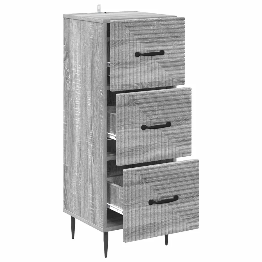 Armoire à tiroirs Sonoma gris 33 x 34,5 x 89,5 cm - 5