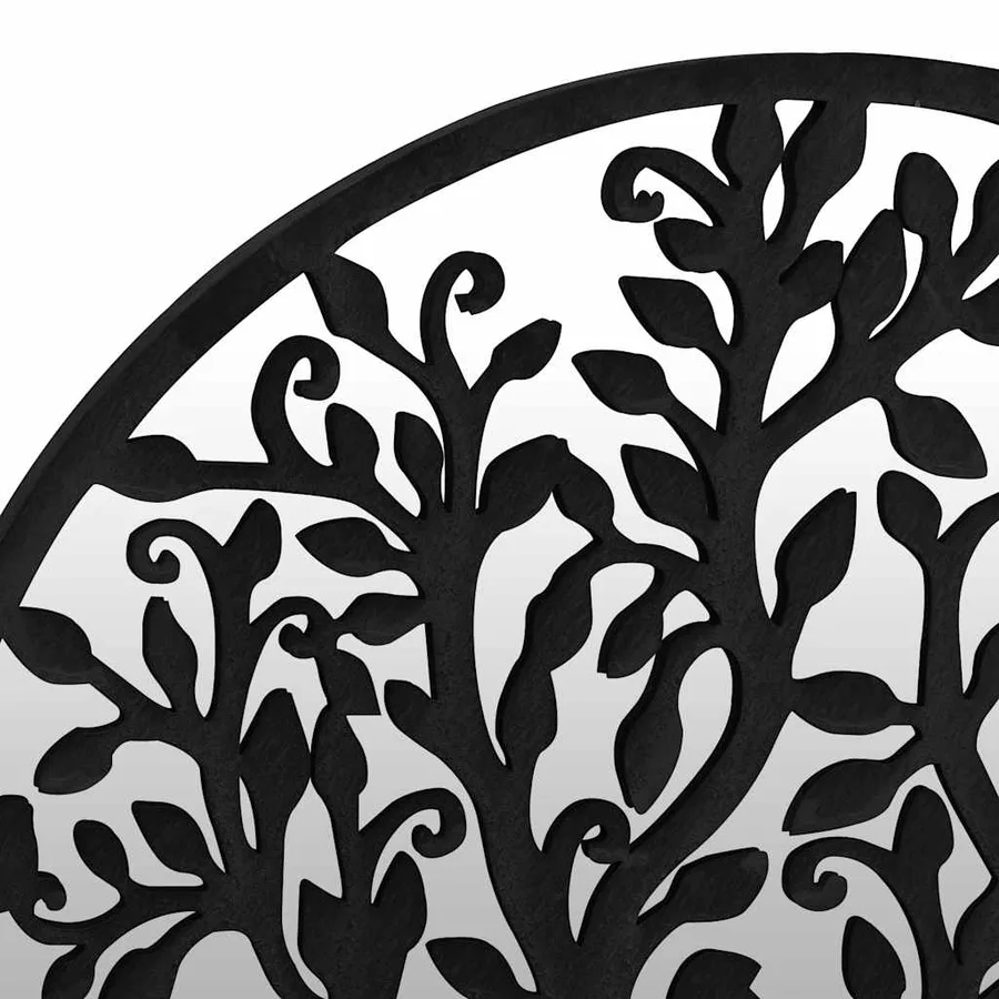 Miroir de jardin Noir 60x2,5 cm Fer Rond utilisation extérieure - 5