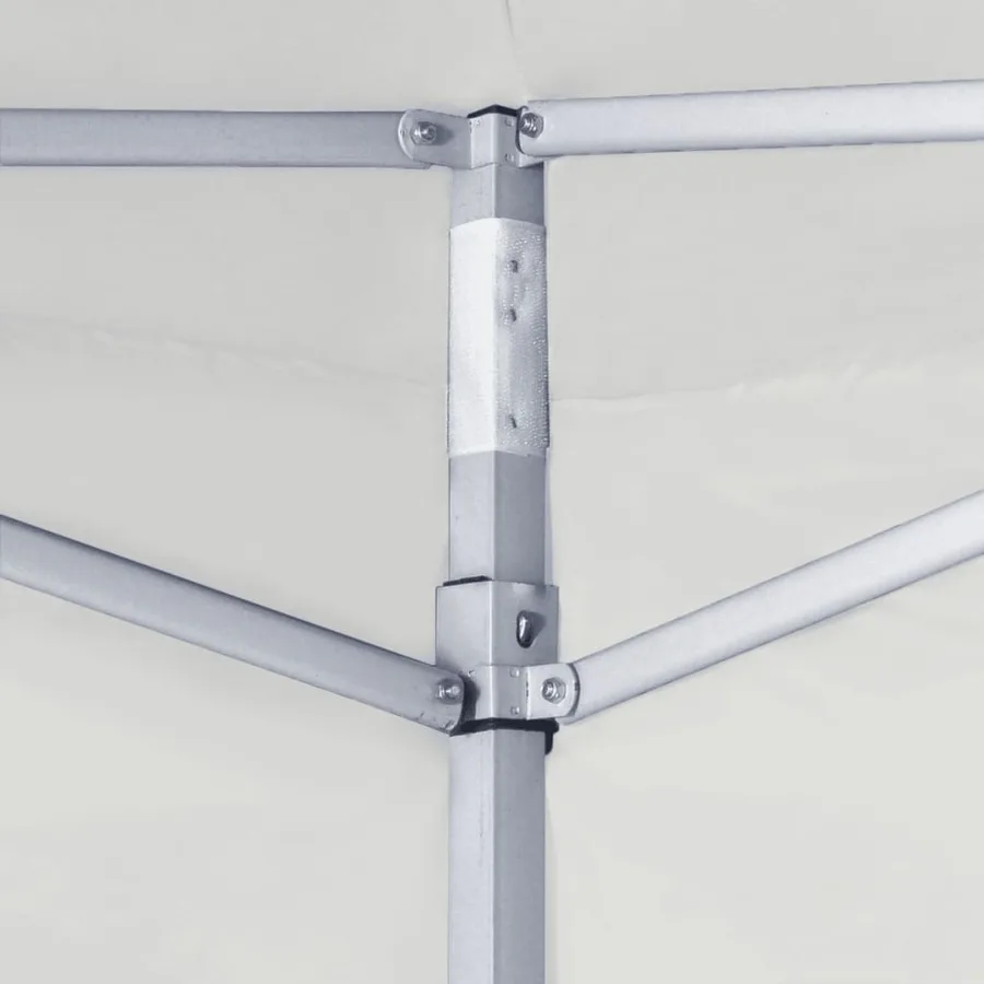 Tente de réception pliable avec 2 parois 2x2 m Acier Blanc - 3