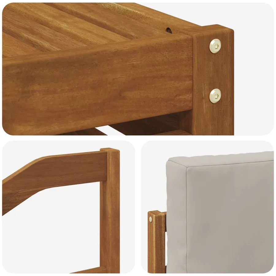 Ensemble de canapé d'angle 6 pcs Gris Naturel et Clair - 7