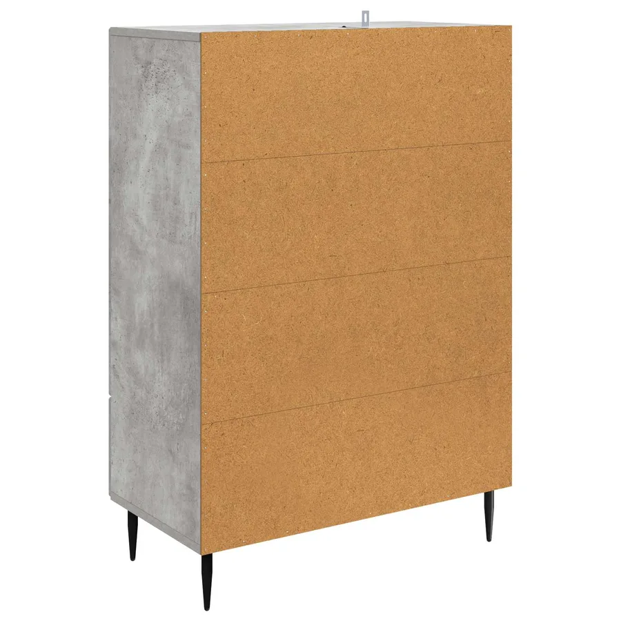 Buffet Gris béton 66 x 34,5 x 95 cm Bois d'ingénierie - 7