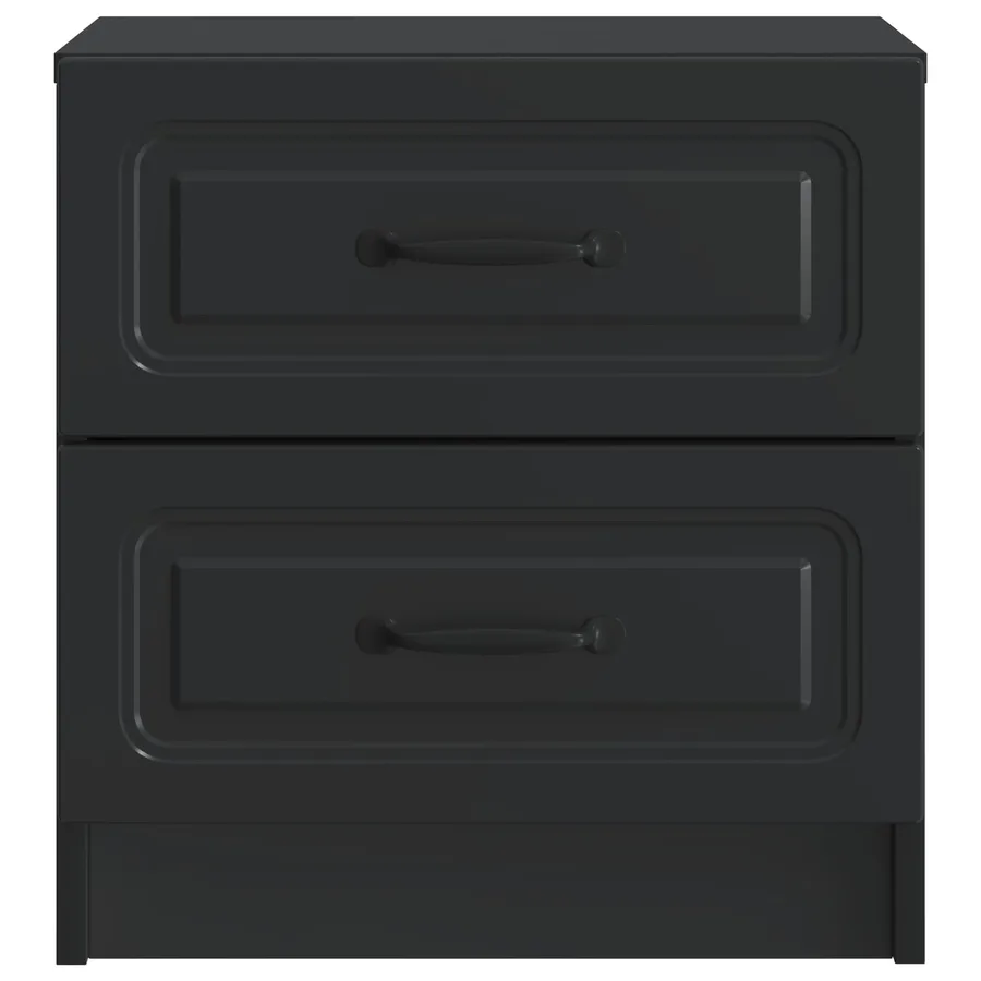 Cabinet de chevet Noir 43 x 34,5 x 44,5 cm Bois d'ingénierie - 5