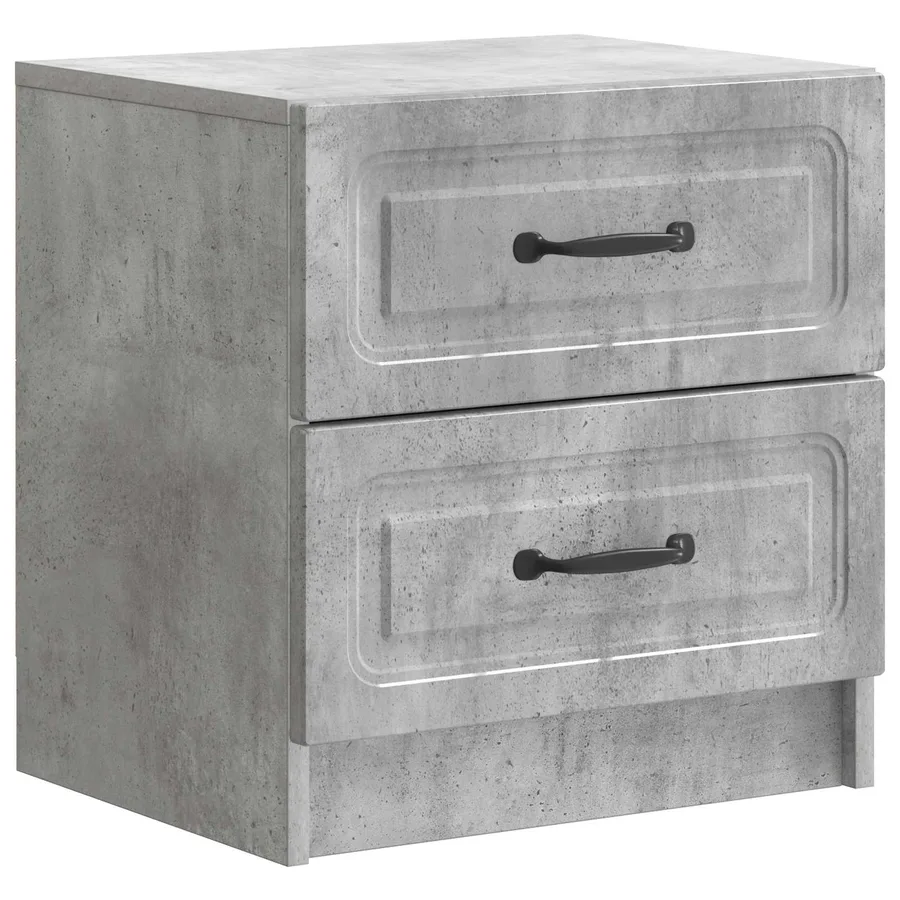 Cabinet de chevet 2 pcs Gris béton 43 x 34,5 x 44,5 cm - 5