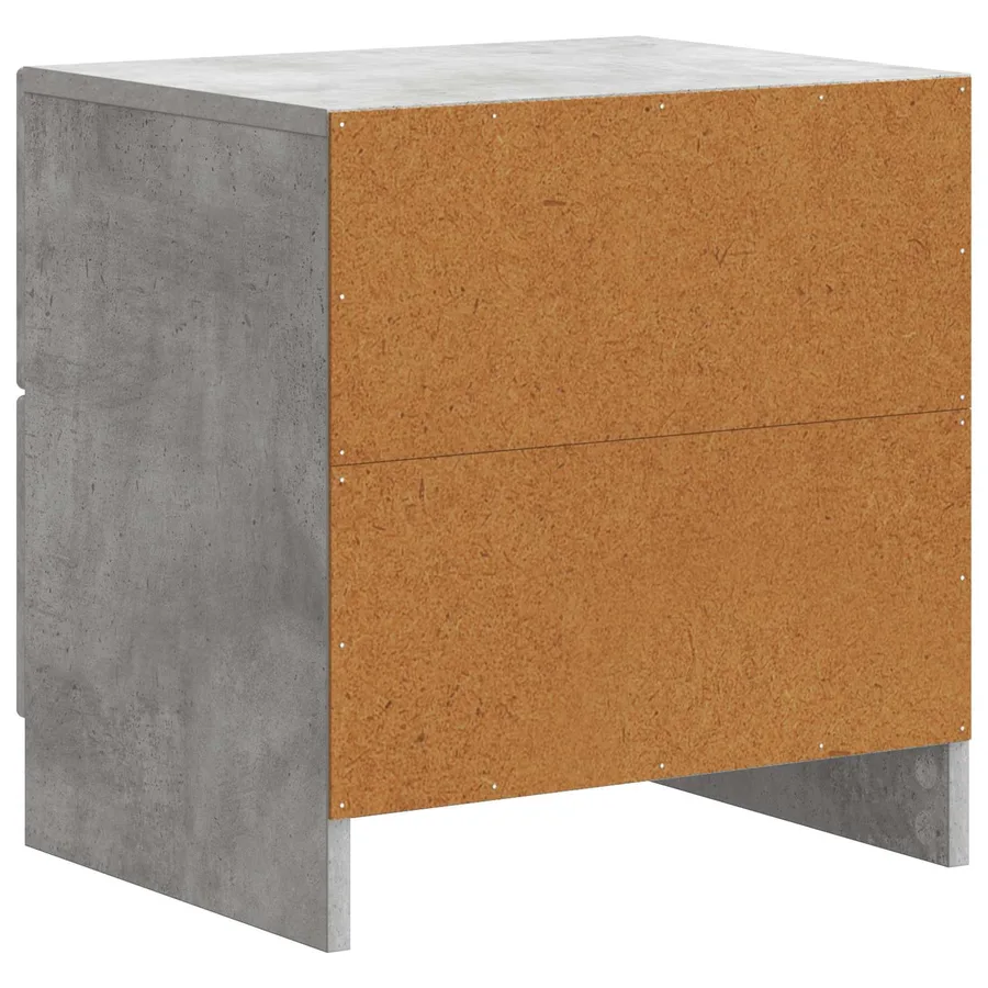 Cabinet de chevet 2 pcs Gris béton 43 x 34,5 x 44,5 cm - 9