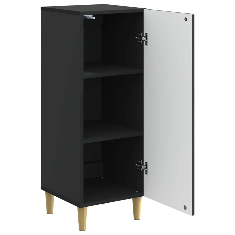 Buffet Noir 33 x 34,5 x 90 cm Bois d'ingénierie - 5