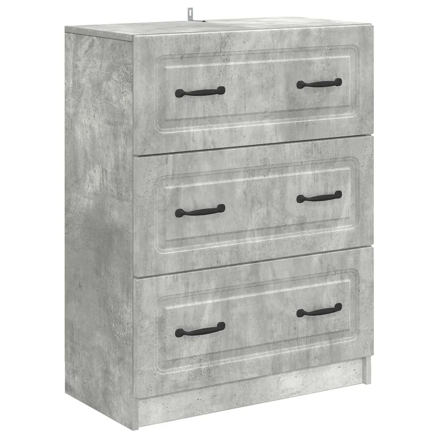 Armoire à tiroirs Gris béton 66 x 34,5 x 87 cm - 2