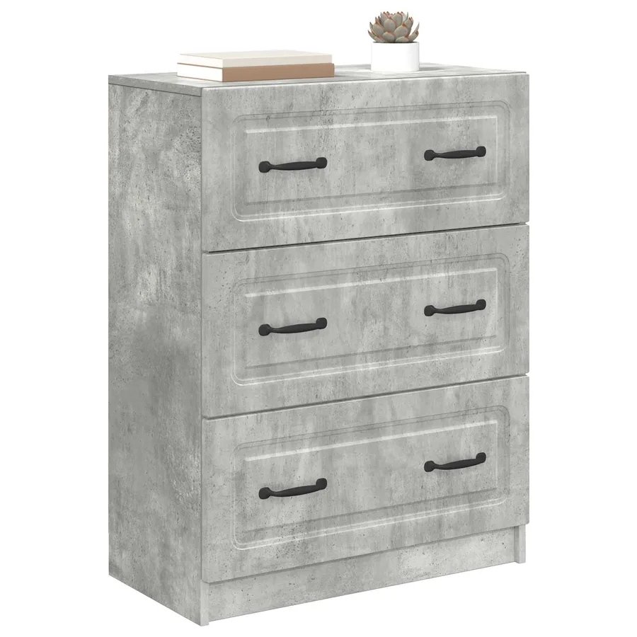 Armoire à tiroirs Gris béton 66 x 34,5 x 87 cm - 3