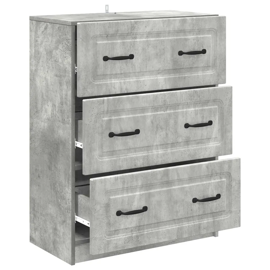 Armoire à tiroirs Gris béton 66 x 34,5 x 87 cm - 5